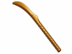 Deler - Pearl Gold Minifigure, Weapon Sword, Elven Warrior Blade with Long Hilt