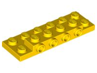 Deler - Yellow Plate, Modified 2 x 6 x 2/3 with 4 Studs on Side