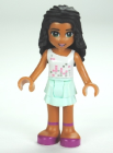 Minifigur Friends - Chloe, Light Aqua Layered Skirt