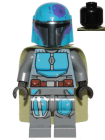 Minifigur Star Wars - Mandalorian Tribe Warrior - Male, Olive Green Cape, Dark Azure Helmet