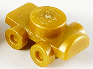 Deler - Pearl Gold Minifigure Footgear Roller Skate