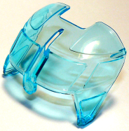Deler - Trans-Light Blue Glass for Aircraft Fuselage Curved Forward 6 x 8 Top