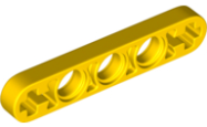 Deler - Yellow Technic, Liftarm Thin 1 x 5 - Axle Holes