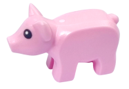Deler - Bright Pink Piglet with Black Eyes and White Pupils Pattern