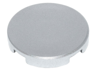 Deler - Metallic Silver Tile, Round 2 x 2 with Bottom Stud Holder