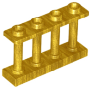 Deler - Pearl Gold Fence 1 x 4 x 2 Spindled with 4 Studs