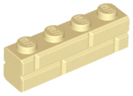 Deler - Tan Brick, Modified 1 x 4 with Masonry Profile