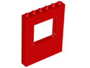 Deler - Red Panel 1 x 6 x 6 with Window