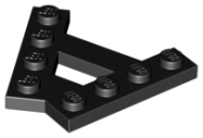 Deler - Black Wedge, Plate A-Shape with 2 Rows of 4 Studs