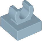Deler - Sand Blue Tile, Modified 1 x 1 with Open O Clip