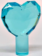 Deler - Trans-Light Blue Rock 1 x 1 Jewel Heart Shaped