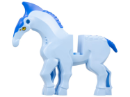 Deler - Bright Light Blue Direhorse Body with Blue Crest, Mane, and Tail, and Yellow Eyes Pattern