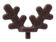 Deler - Dark Brown Minifigure, Antlers with Small Pin