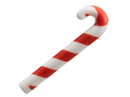 Deler - White Minifigure, Utensil Cane, Red Candy Stripe Pattern