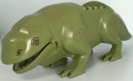 Deler - Olive Green Dewback Middle, Claws and Short Tail with Eyes and Nostrils and Leg Spots Pattern 2