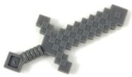 Deler - Dark Bluish Gray Minifigure, Weapon Sword Pixelated (Minecraft)