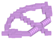 Deler - Medium Lavender Minifigure, Weapon Bow, Pixelated with Arrow Drawn (Minecraft)