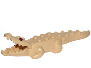 Tilbehør - dyr - Tan Alligator / Crocodile with 20 Teeth