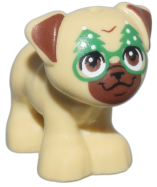 Deler - Tan Dog, Friends, Pug, Standing with Reddish Brown Muzzled Face, Ears and Eyes, Black Nose