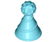 Deler - Medium Azure Minifigure, Headgear Accessory Hat with Pin Attachment, Party Hat