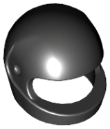 Deler - Black Minifigure, Headgear Helmet Motorcycle (Standard)