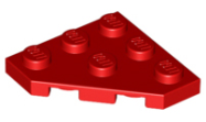 Deler - Red Wedge, Plate 3 x 3 Cut Corner