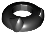 Deler - Black Minifigure, Headgear Head Top with Ears