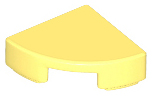 Deler - Bright Light Yellow Tile, Round 1 x 1 Quarter