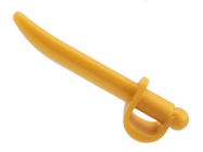 Deler - Pearl Gold Minifigure, Weapon Sword, Cutlass