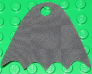 Tilbehør - Minifigur - Dark Bluish Gray Minifigure Cape Cloth, Scalloped 5 Points with Single Top Hole (Batman)