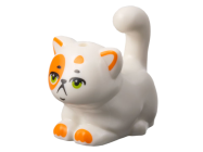 Deler - White Cat, Friends, Large, Sitting with Orange Markings and Lime Eyes Pattern (Churro)