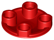 Deler - Red Plate, Round 2 x 2 with Rounded Bottom (Boat Stud)