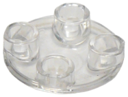 Deler - Trans-Clear Plate, Round 2 x 2 with Rounded Bottom (Boat Stud)