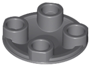 Deler - Dark Bluish Gray Plate, Round 2 x 2 with Rounded Bottom (Boat Stud)