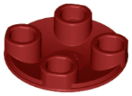 Deler - Dark Red Plate, Round 2 x 2 with Rounded Bottom (Boat Stud)