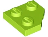 Deler - Lime Wedge, Plate 2 x 2  Cut Corner