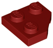 Deler - Dark Red Wedge, Plate 2 x 2  Cut Corner