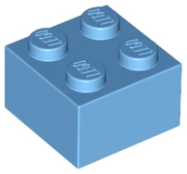 Deler - Medium Blue Brick 2 x 2