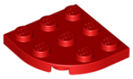 Deler - Red Plate, Round Corner 3 x 3