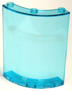 Deler - Trans-Light Blue Cylinder Quarter 4 x 4 x 6