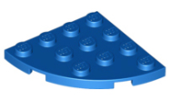 Deler - Blue Plate, Round Corner 4 x 4