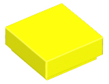 Deler - Neon Yellow Tile 1 x 1 with Groove