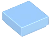 Deler - Bright Light Blue Tile 1 x 1 with Groove