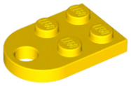 Deler - Yellow Plate, Modified 2 x 3 with Hole