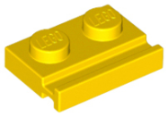Deler - Yellow Plate, Modified 1 x 2 with Door Rail