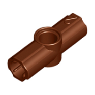 Deler - Reddish Brown Technic, Axle and Pin Connector Angled #2 - 180 degrees