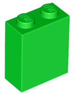 Deler - Bright Green Brick 1 x 2 x 2 with Inside Stud Holder