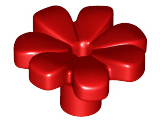 Deler - Red Friends Accessories Flower with 7 Thick Petals and Pin