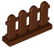 Deler - Reddish Brown Fence 1 x 4 x 2 Paled (Picket)