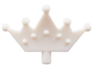 Deler - White Minifigure, Crown Tiara, 5 Points, Rounded Ends